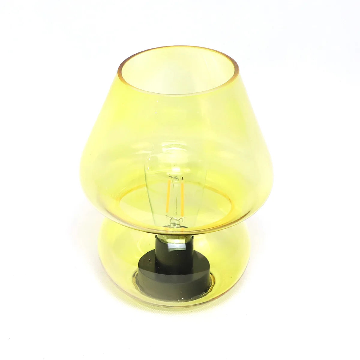 Hollow Blown Glass Leopard Print Mushroom Tabletop Reading Lamp Home Bedroom Elegant