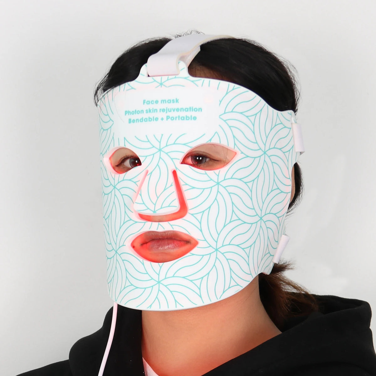 LED Face Mask with 460nm, 590nm, 630nm and 850nm Light, Four-Chip Design
