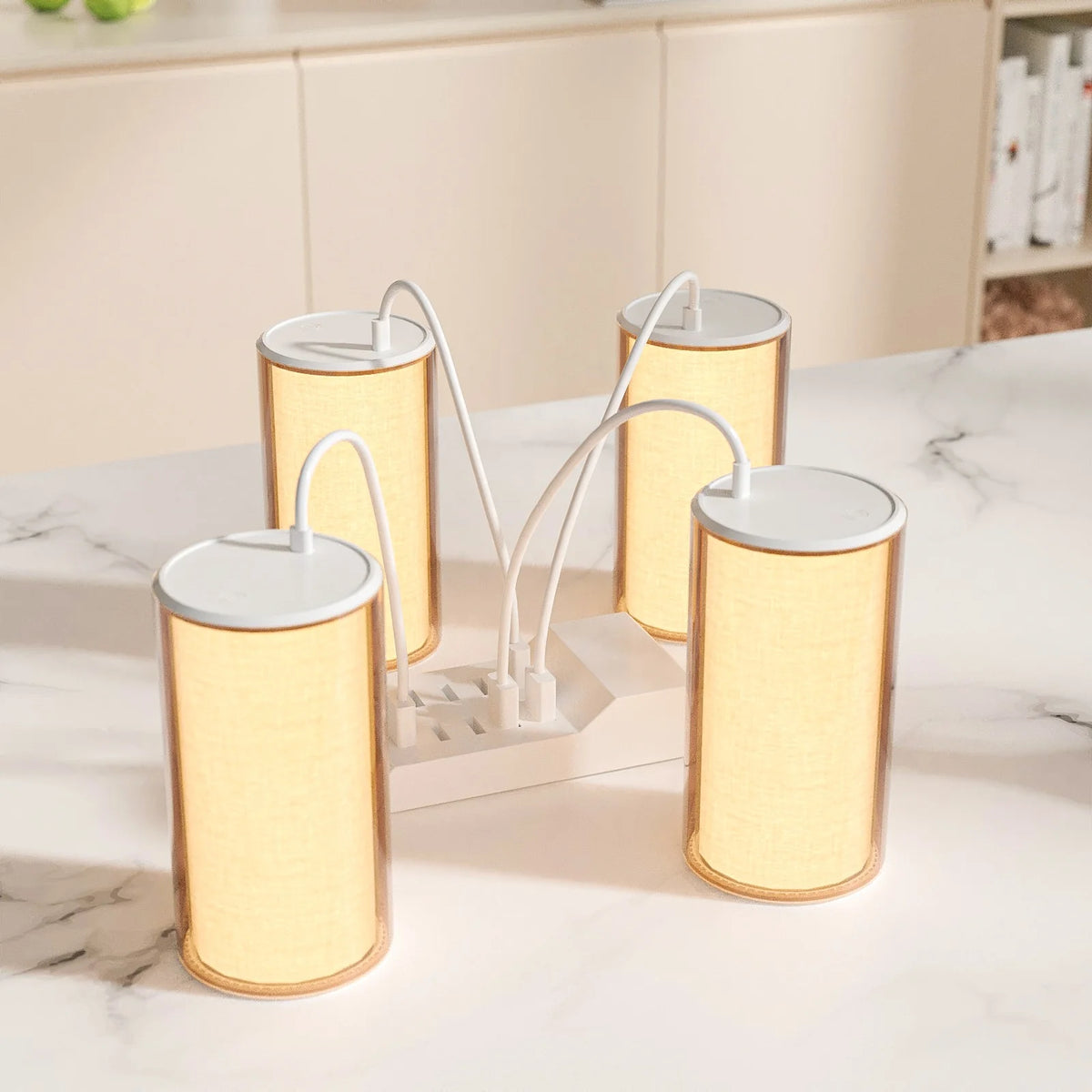 Rechargeable Wireless LED Table Lamp with Dual-Color Lighting 1Watt Night Light for Hotel