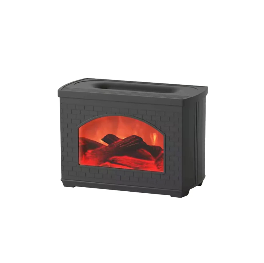 Fireplace Design Flame Light Essential Oil Humidifier, Ultrasonic Aroma Diffuser