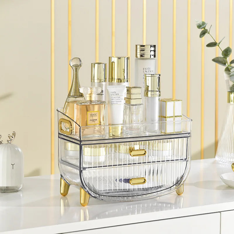 JX Light Luxury Transparent Acrylic Organizer Plastic Cosmetic Storage Box for Lipstick