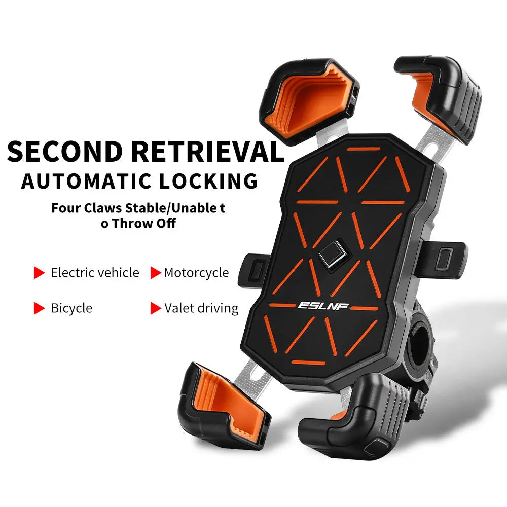 Bike Mobile Phone Stand Mount 360 Degree Adjustable Fit for 4.5-7.2 Inch Bicycle Phone