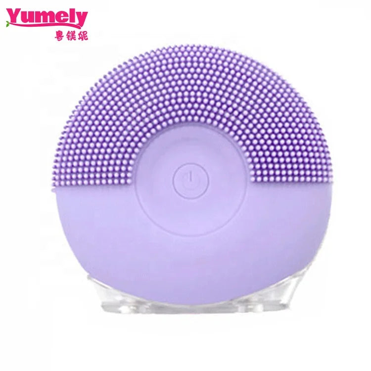 Yumely Silicone Electric Facial Cleansing Brush Waterproof USB Rechargeable Dual Action