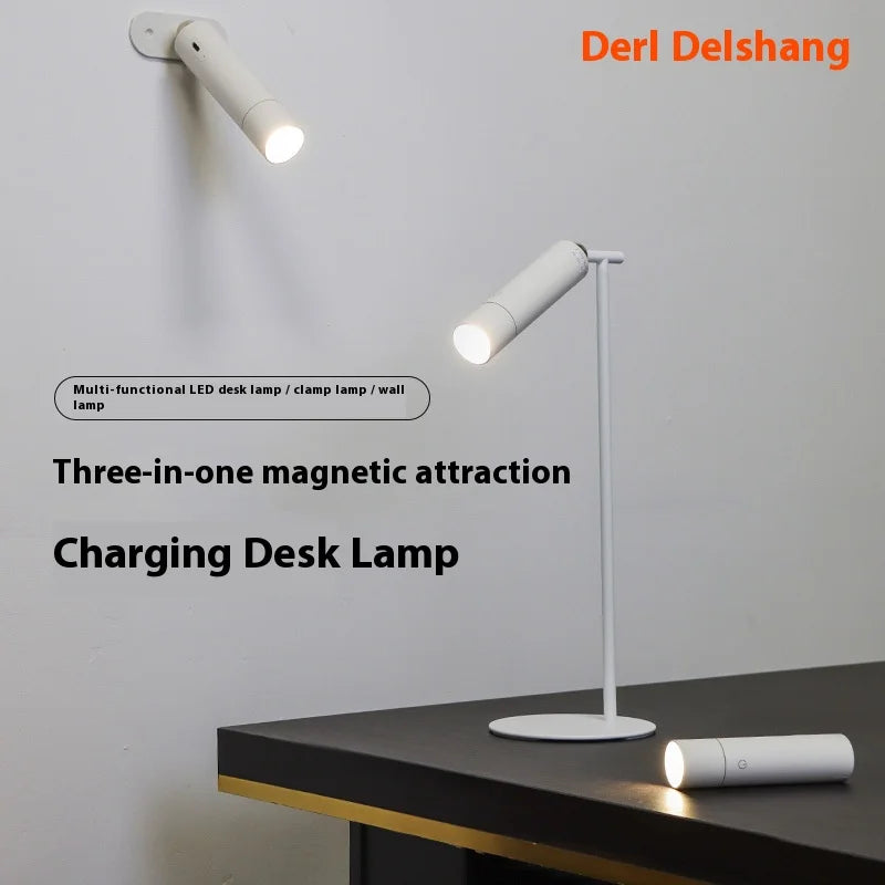 Rechargeable Touch Control Magnetic Cordless Table Lamp | Modern Bedroom LED Spotlight