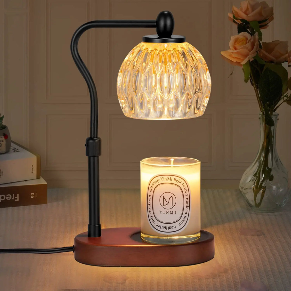Candle Warmer Lamp with Dimmer Timer Electric Light Vintage Dimmable Wax Melting Lamp