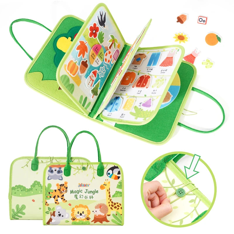 Customization Learning Preschool Educational Montessori Cloth Quiet Book Activities Felt