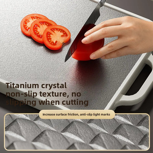Double-Sided Food-Grade Mold-Resistant Antibacterial Titanium Cutting Board For Home Use