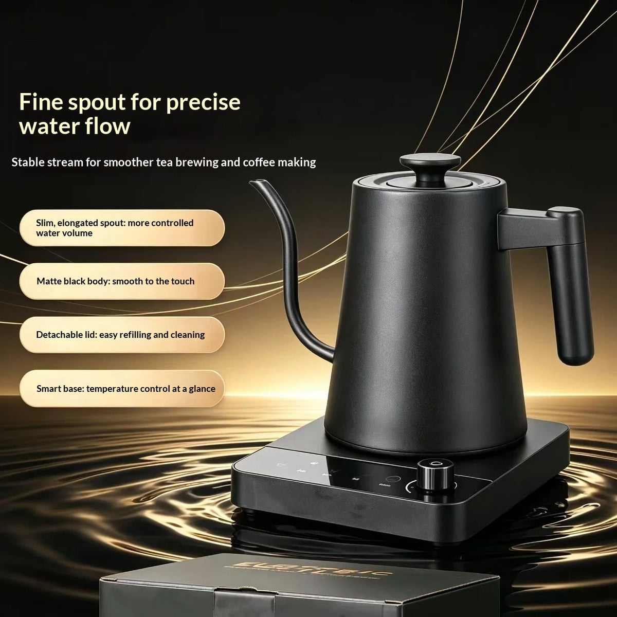 Gooseneck Metal Electric Kettle Smart Constant-Temperature Pour-Over Pot Coffee Pot