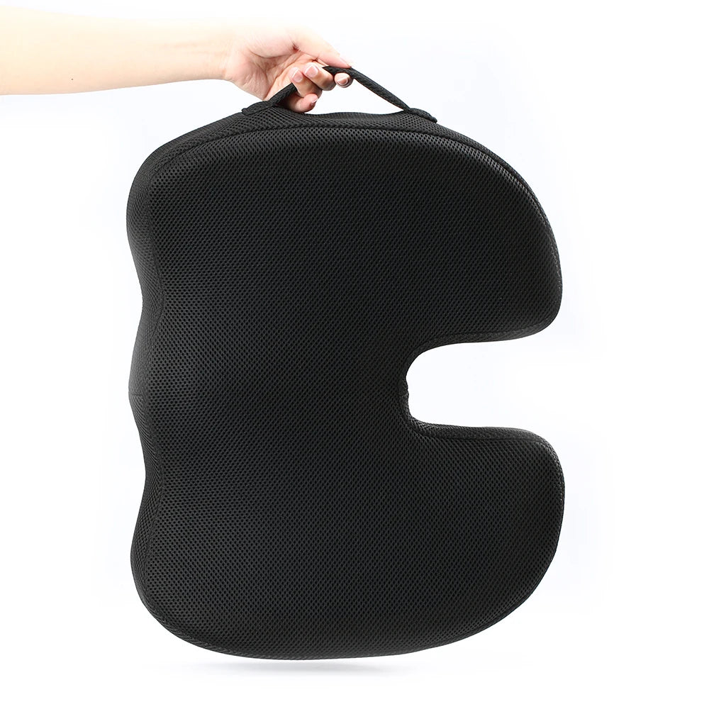 Cooling Gel Memory Foam Seat Cushion with Coccyx Cut-Out, 46 x 37 x 7.5 cm