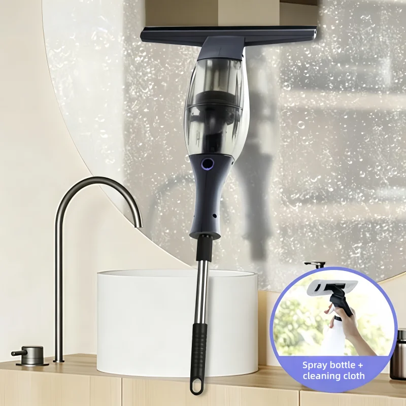 Rechargeable Handheld Glass Vacuum Cleaner Wet Dry Window Squeegee RV Household Car