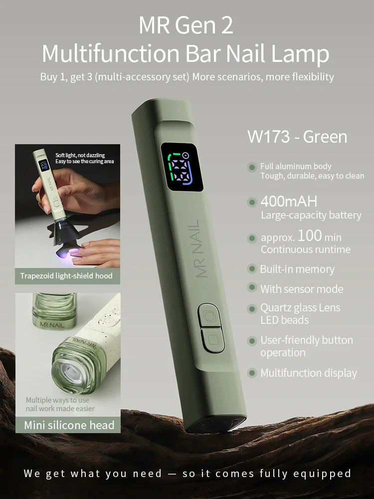 Mrnail One-Word Nail Phototherapy UV Lamp Battery-Powered Small Handheld Automatic