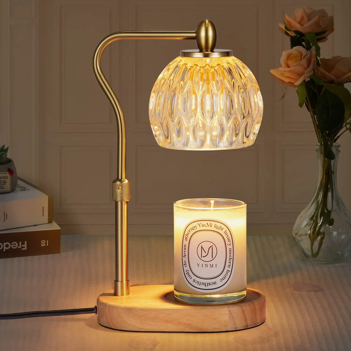 Candle Warmer Lamp with Dimmer Timer Electric Light Vintage Dimmable Wax Melting Lamp
