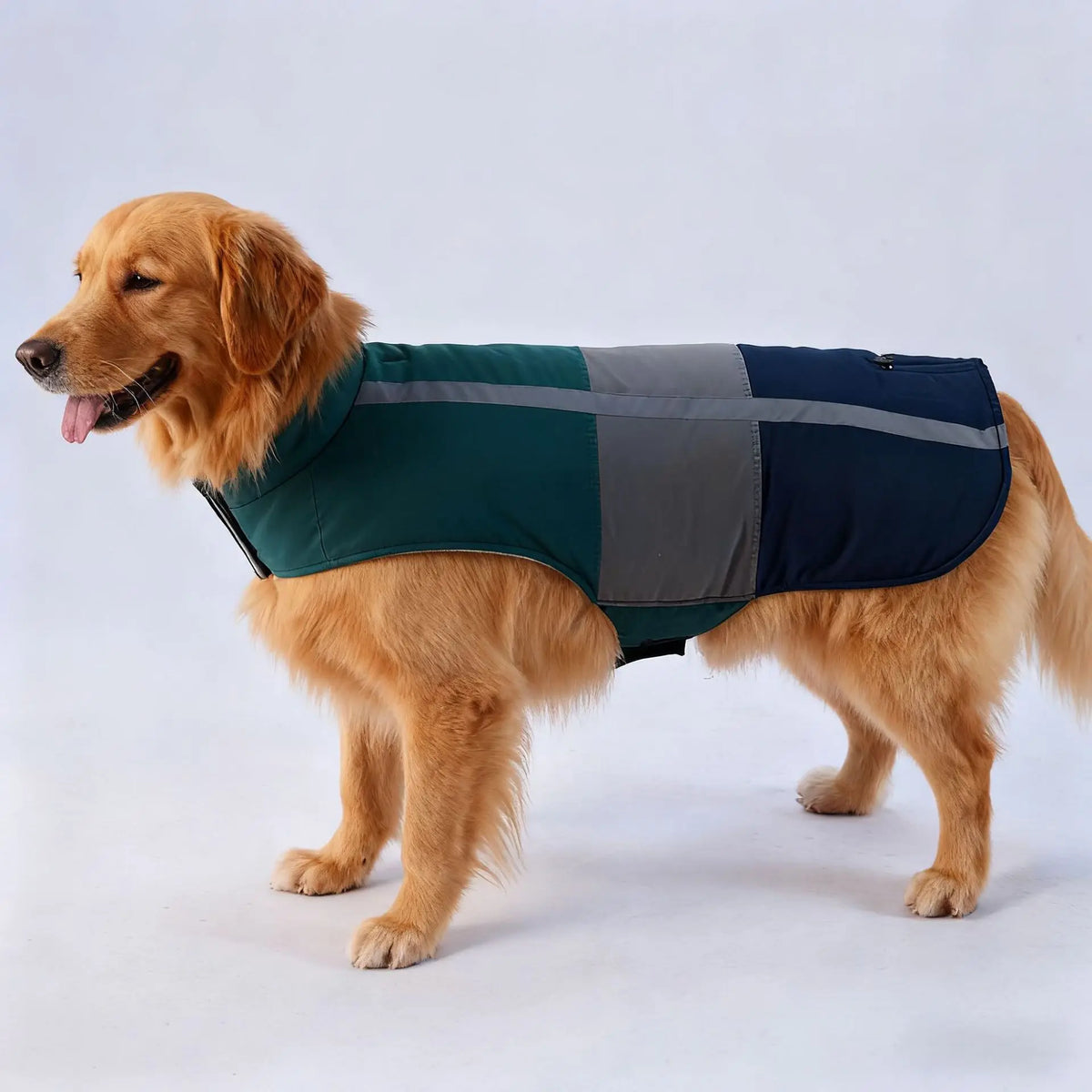 Pet Winter Big Dog Clothes Thickened Warm Polyester Casual Style Cotton-Padded Coat