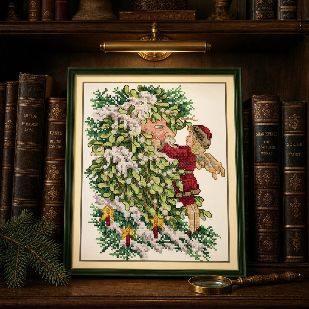 DIY Printed Cross Stitch Kits Decorating Christmas Tree Angel Needlepoint Embroidery Sets