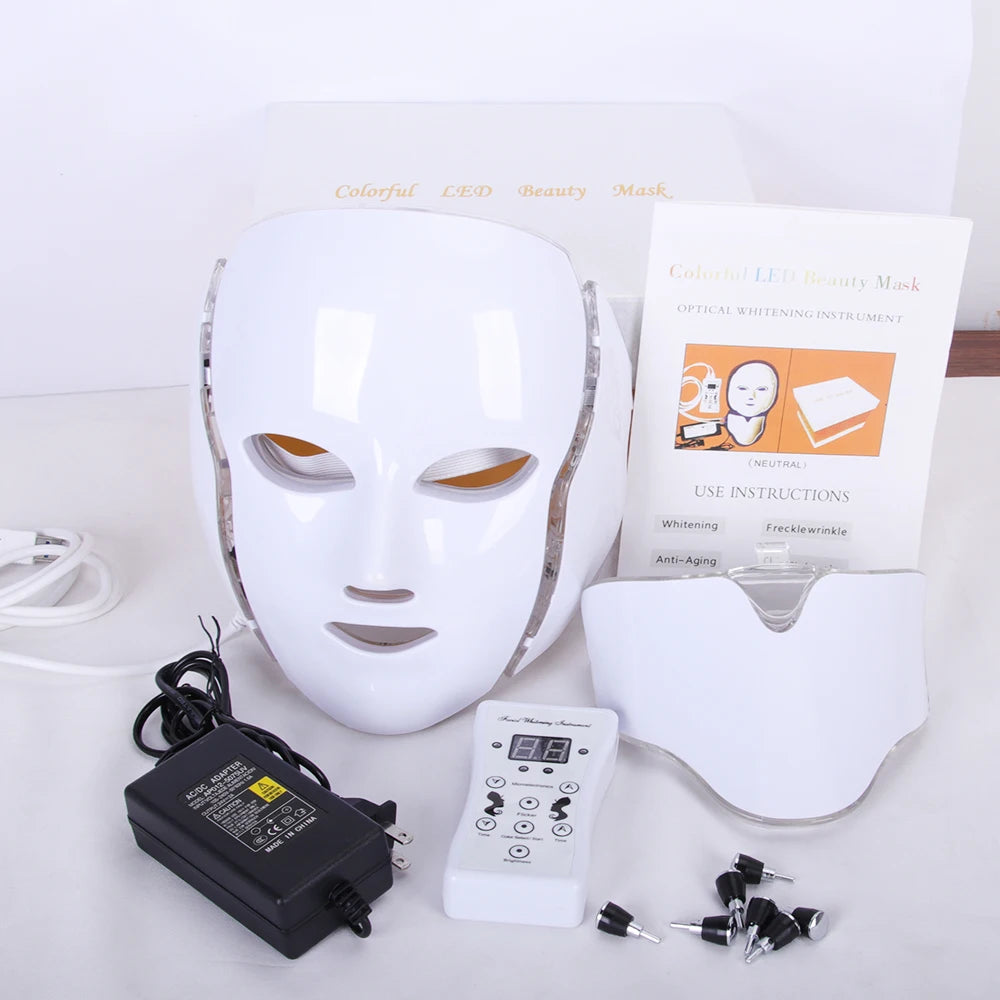 7-Color LED Light Therapy Facial Mask Red Light Skin Care Photon Led Face Mask Handheld