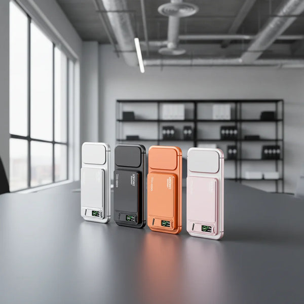 N52 Magnetic Power Bank with Stronger Grip TFT Real-Time Display 15W Fast Wireless
