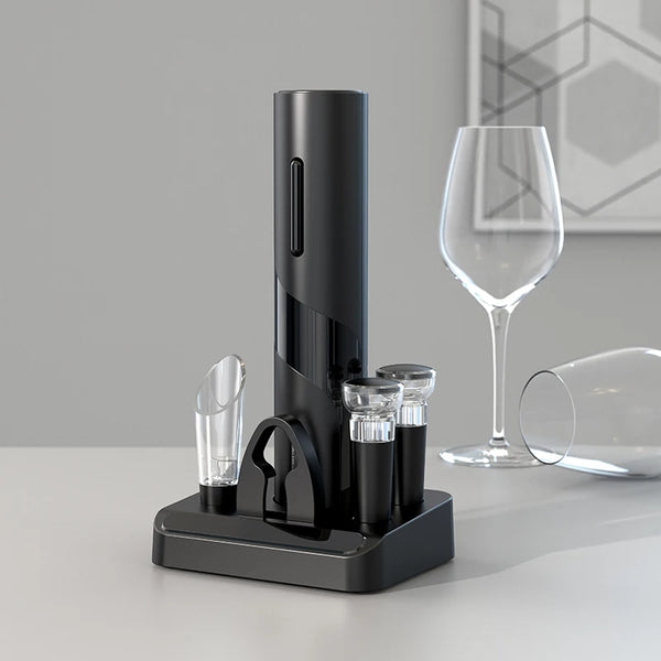 4 in 1 Multi-Functional Corkscrew Kit Rechargeable Electric Wine Opener Gift Set