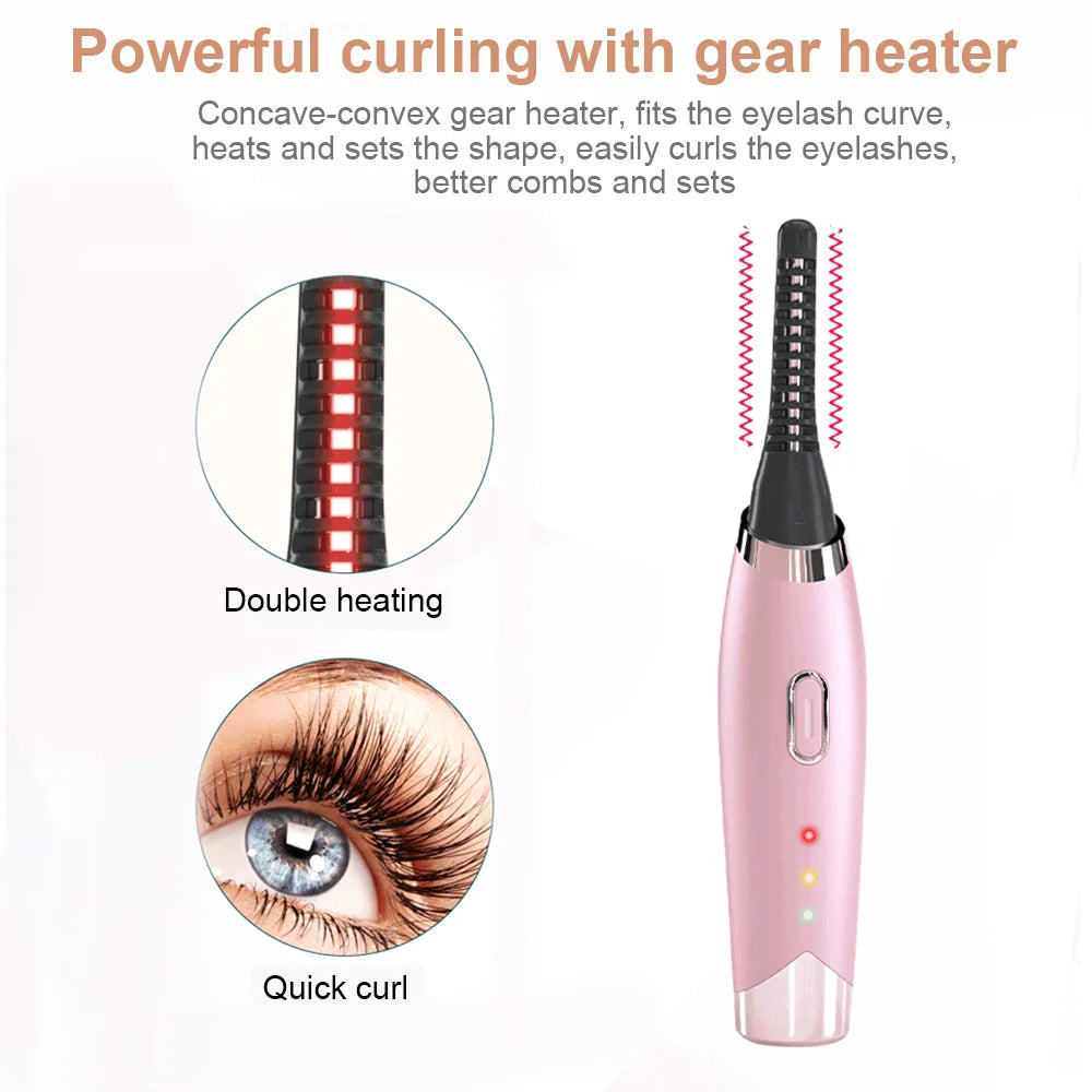 Fast Heating Mini Electric Eyelash Curler Plastic Heated Eyelash Curler