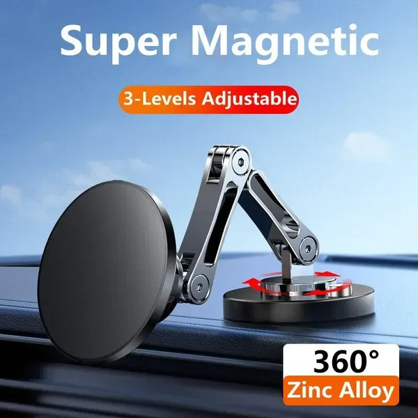 360 Degree Rotation Universal Cell Mobile Bracket Foldable Magnetic Car Phone Holder