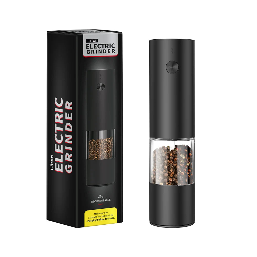 Electric Salt and Pepper Grinder Set Automatic USB Battery Pepper Mill Shakers Easy