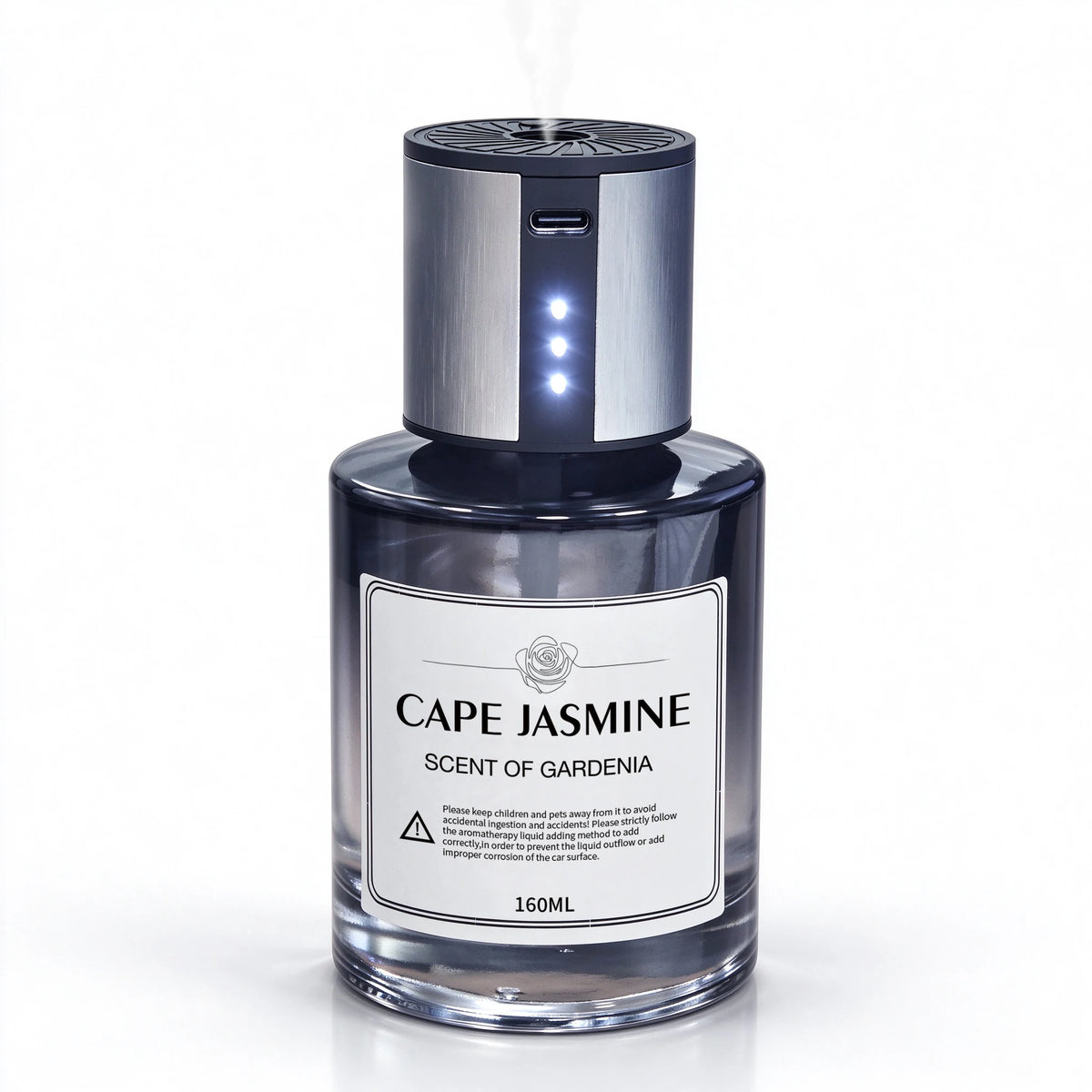 F18 Smart Car Aroma Diffuser 160ml Glass Bottle Rechargeable Low Noise Essential Oil