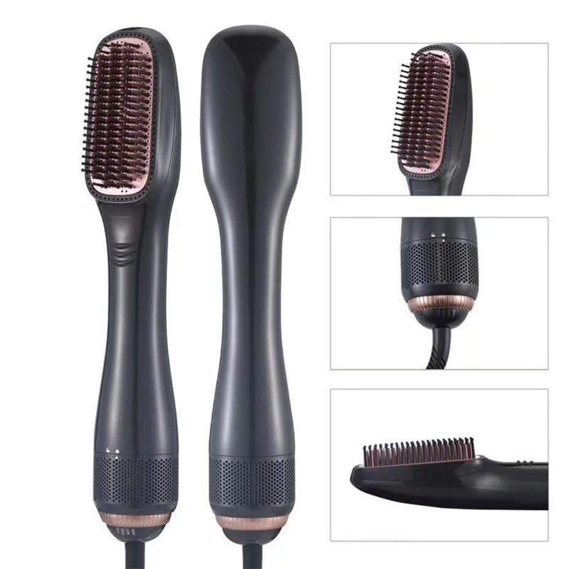 Professional Ionic Hot Air Brush 2-in-1 Hair Dryer Straightener Styler for Middle East