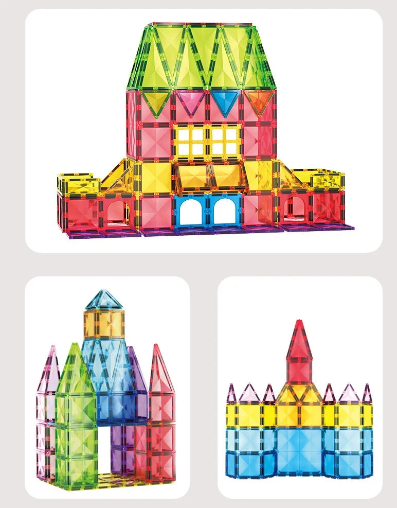 ABS Creative 3D Magnetic Building Blocks Tile Set Educational Construction Toy for 5 to 7