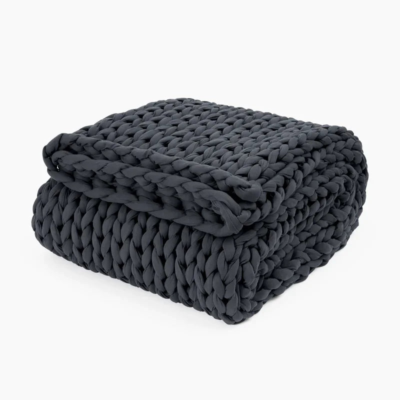 Cooling Weighted Blanket Hand Knitted Chunky Knit Throw for Hot Sleepers Breathable Glass