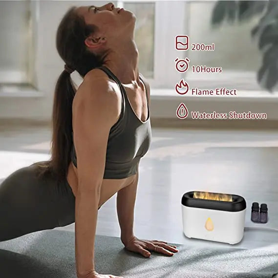 New Designed Launched Led Flame Aroma Oil Diffuser Air Humidifier