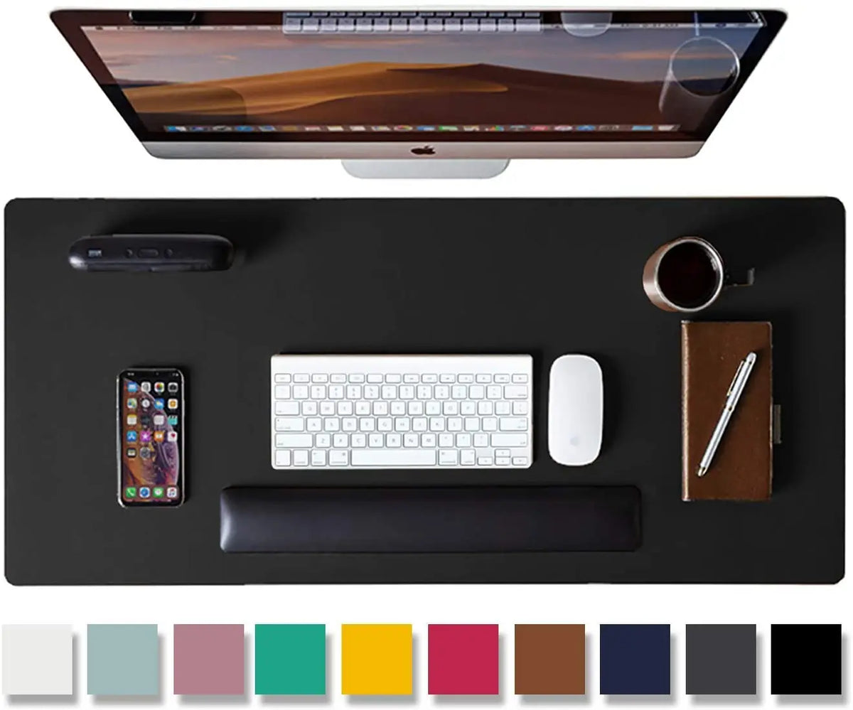 Double Sided Large Leather Waterproof Non-Slip Desk Pad Gaming Mouse Pad for Office Home