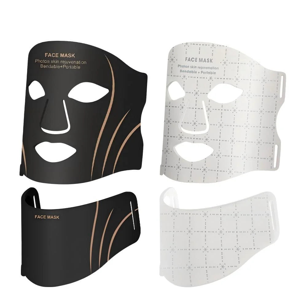 Silicone LED Face Mask with 4 Light Colors, 630nm Red and 850nm Infrared