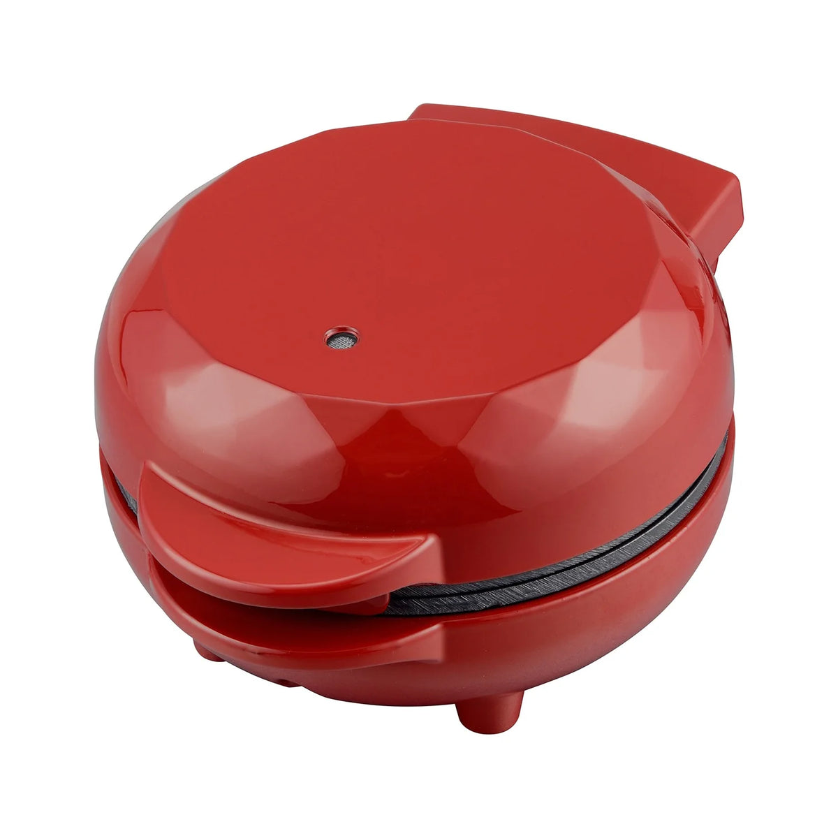 SLS1037 550W Mini Round Waffle Maker with 12.5cm Nonstick Plate and Overheat Protection