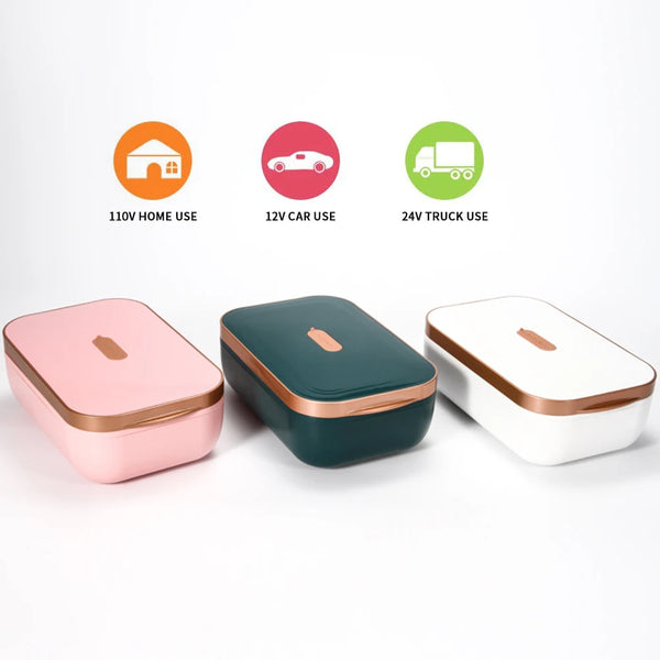 Self Heating Electric Lunch Box Food Warmer Rechargeable Battery Usb Cordless for Adults