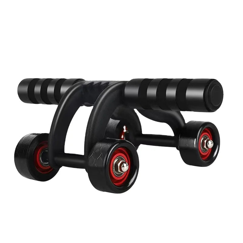 Multi-Function 4 Wheel Abs Roller with Knee Pad Mat Abdominal Wheel Fitness Ab Abdominal