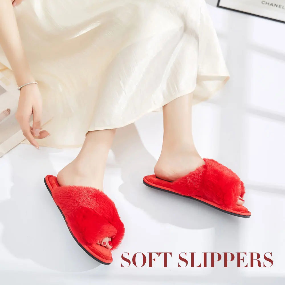 New Slip-on Casual Vacation Platform Cross Toe Super Soft Slippers Sandals Women'S Outer