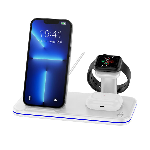 Sale 3 in 1 Foldable 15w Fast 3 in 1 Wireless Charger Stand for Iphone and Android 3 in 1