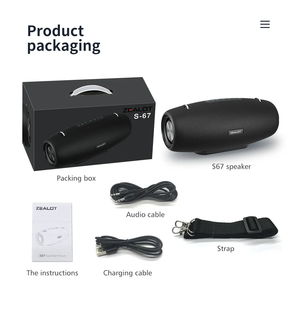 Outdoor Karaoke Wireless Speaker Portable Waterproof Sub-Woofer Sound Boombox Wireless
