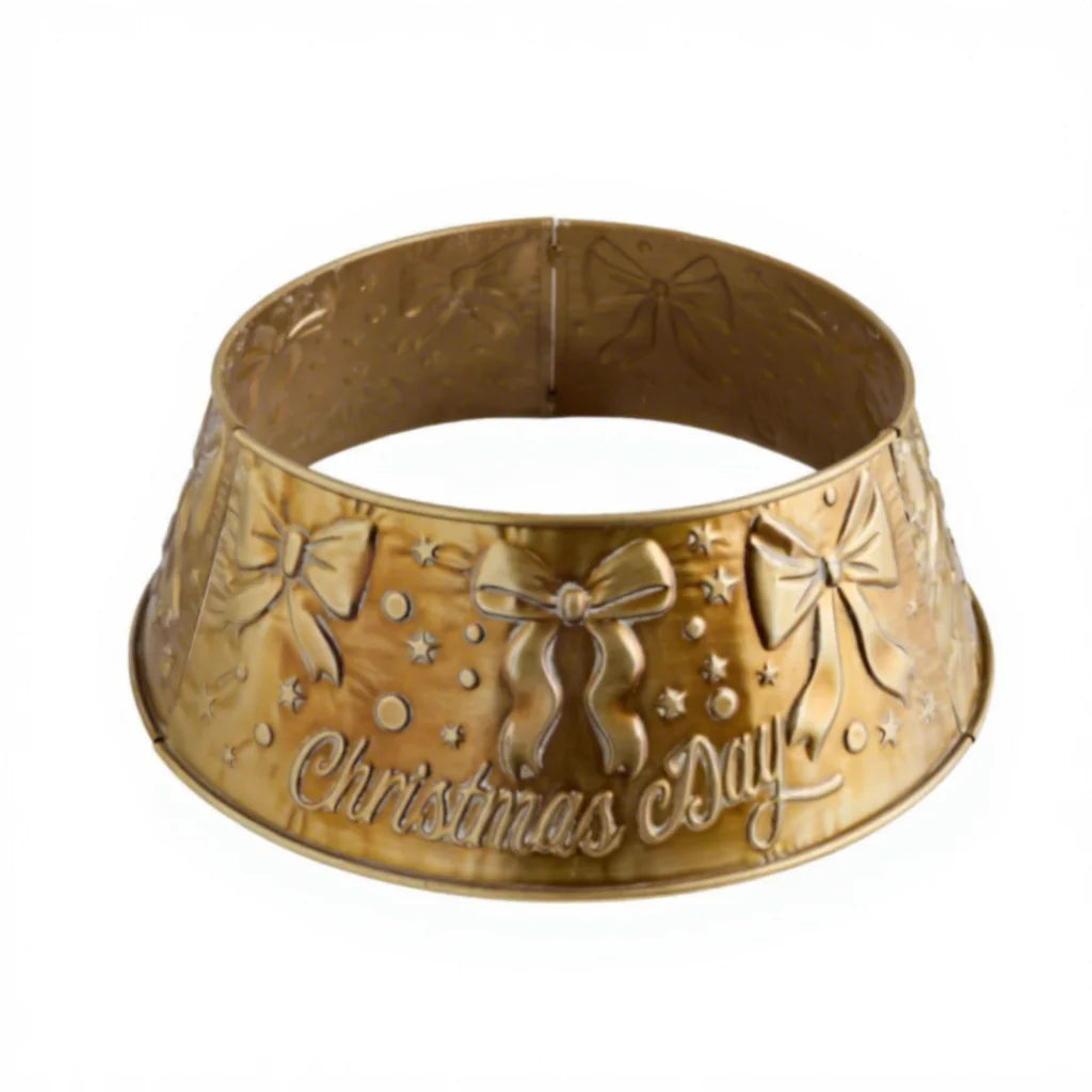 Iron Christmas Tree Base Collar & Ring Decorative Fence for Indoor/Outdoor Holiday Home