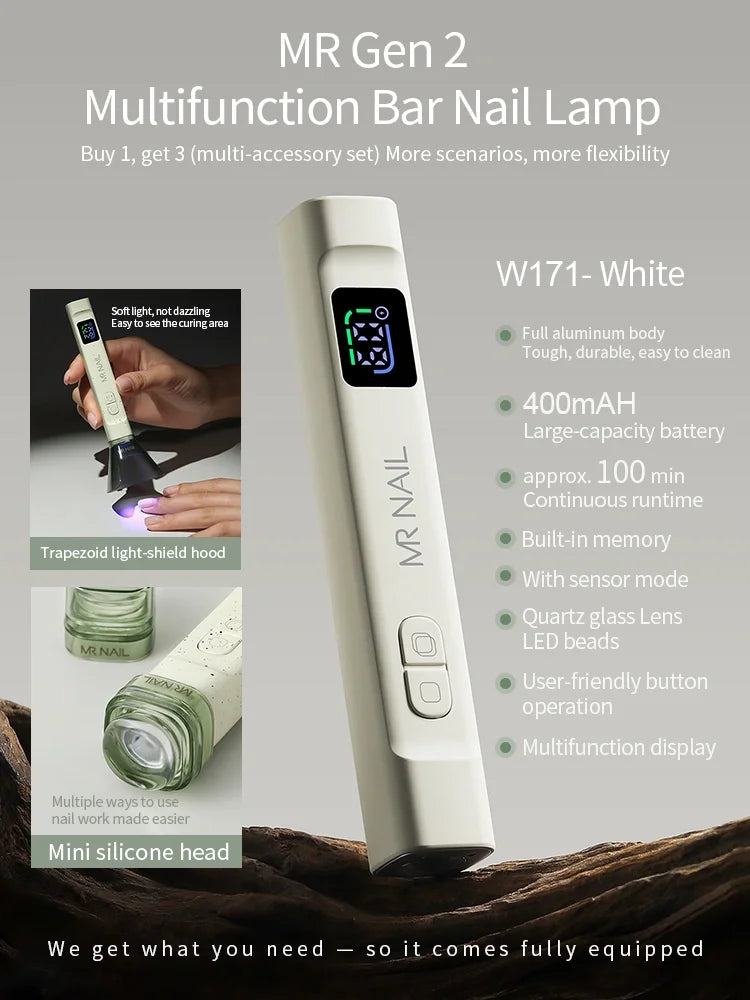 Mrnail One-Word Nail Phototherapy UV Lamp Battery-Powered Small Handheld Automatic