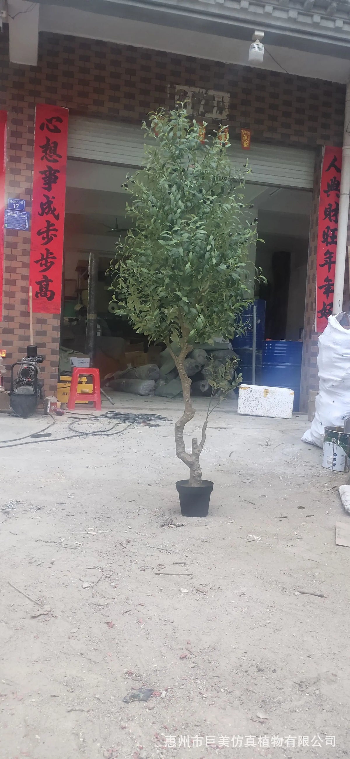 Artificial Olive Tree Bonsai Custom Size UV Resistant Faux Potted Olive Plant Indoor