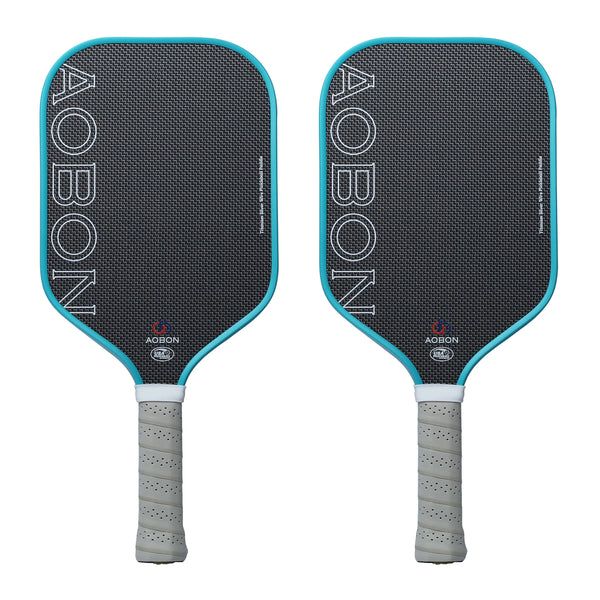 2 Pack Pickleball Paddle Set with 4 Pickleball Balls & Carry Bag, Carbon Fiber PP