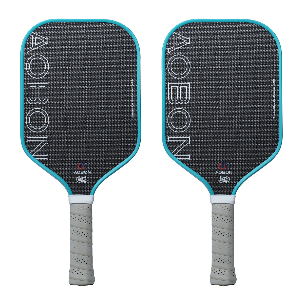 2 Pack Pickleball Paddle Set with 4 Pickleball Balls & Carry Bag, Carbon Fiber PP