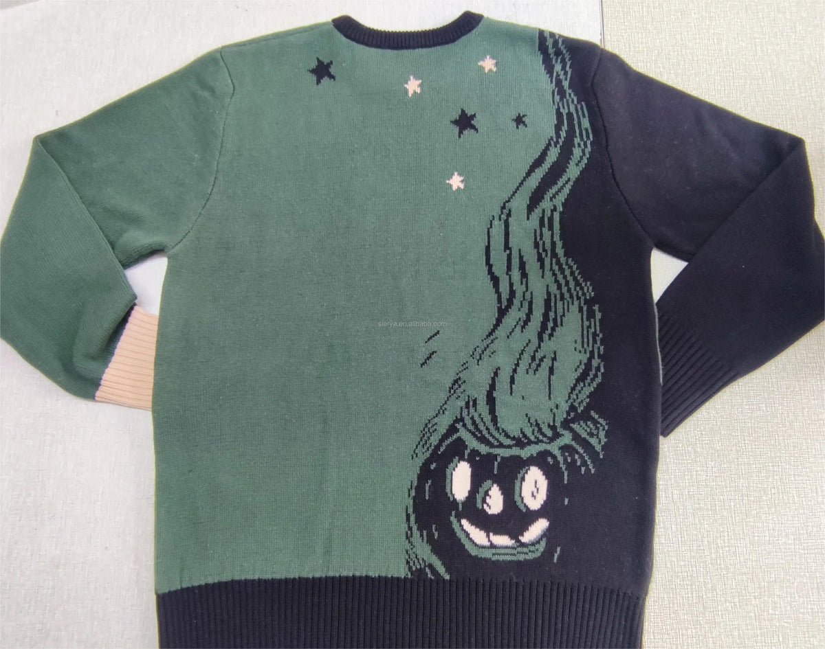 Skeleton Jack Crew Sweater Halloween Holiday Sweater