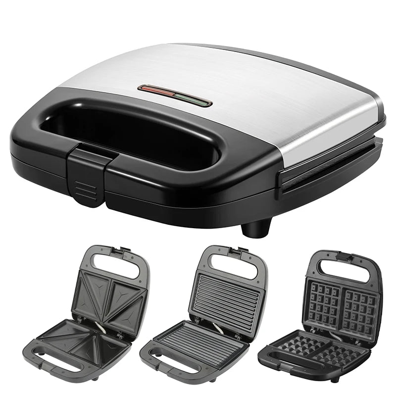 7 6 5 4 3 2 in 1 Waffle Maker Sandwich Toaster 4 Slice Toastie Maker Panini Press Grill