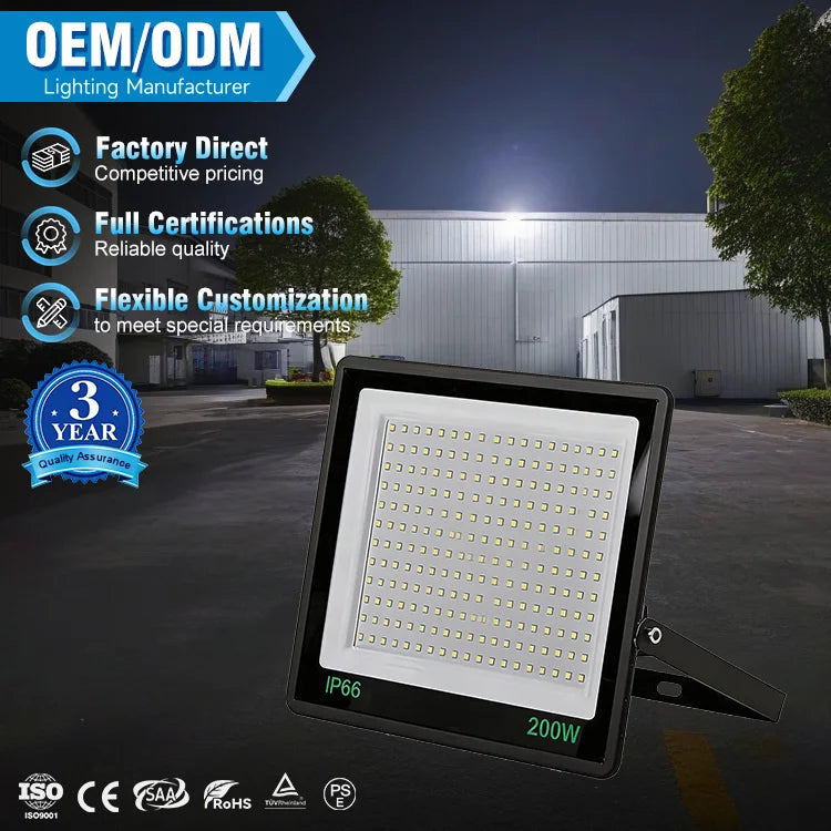 High Performance Outdoor IP66 Waterproof 20w 30w 50w 100w 150w 200w 300w Led Flood Light