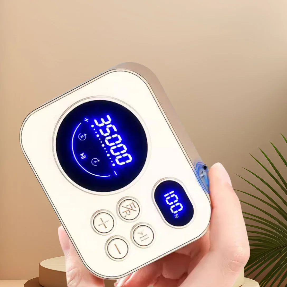 USB Portable Electric Nail Drill Machine Quiet and Smooth for Home Pedicure Work & Nail