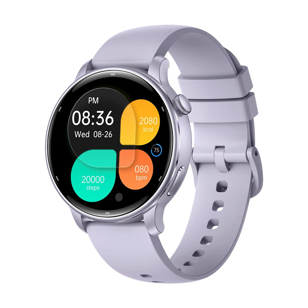 GPS Unisex Smart Watch 1.32inch AMOLED Screen Silica Gel 3ATM Waterproof Compass Fitness