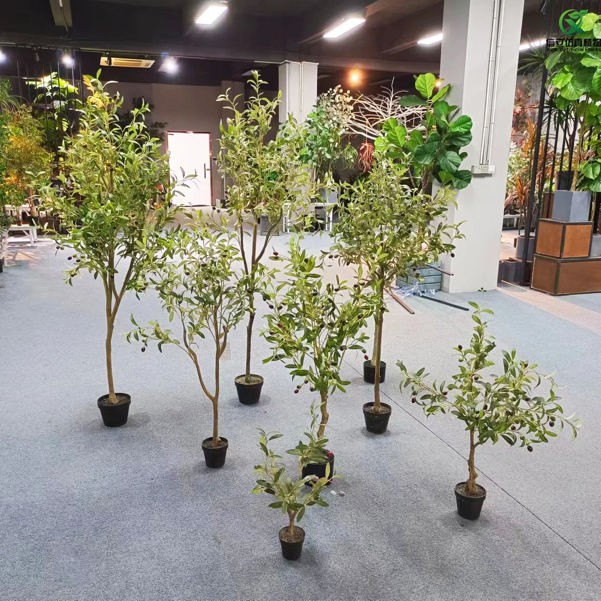 Detachable Artificial Olive Tree 160 Cm 5.3 Feet Faux Plastic Olive Plant in Pot