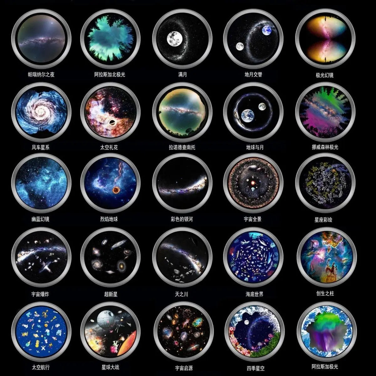 USB Mini Night Light Projector, Ocean and Starry Sky Films for Car or Bedroom