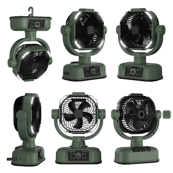 Wall Mounted Outdoor Fan Summer Gift Air-Cooled Fan USB Rechargeable Desktop Portable
